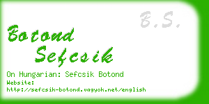 botond sefcsik business card